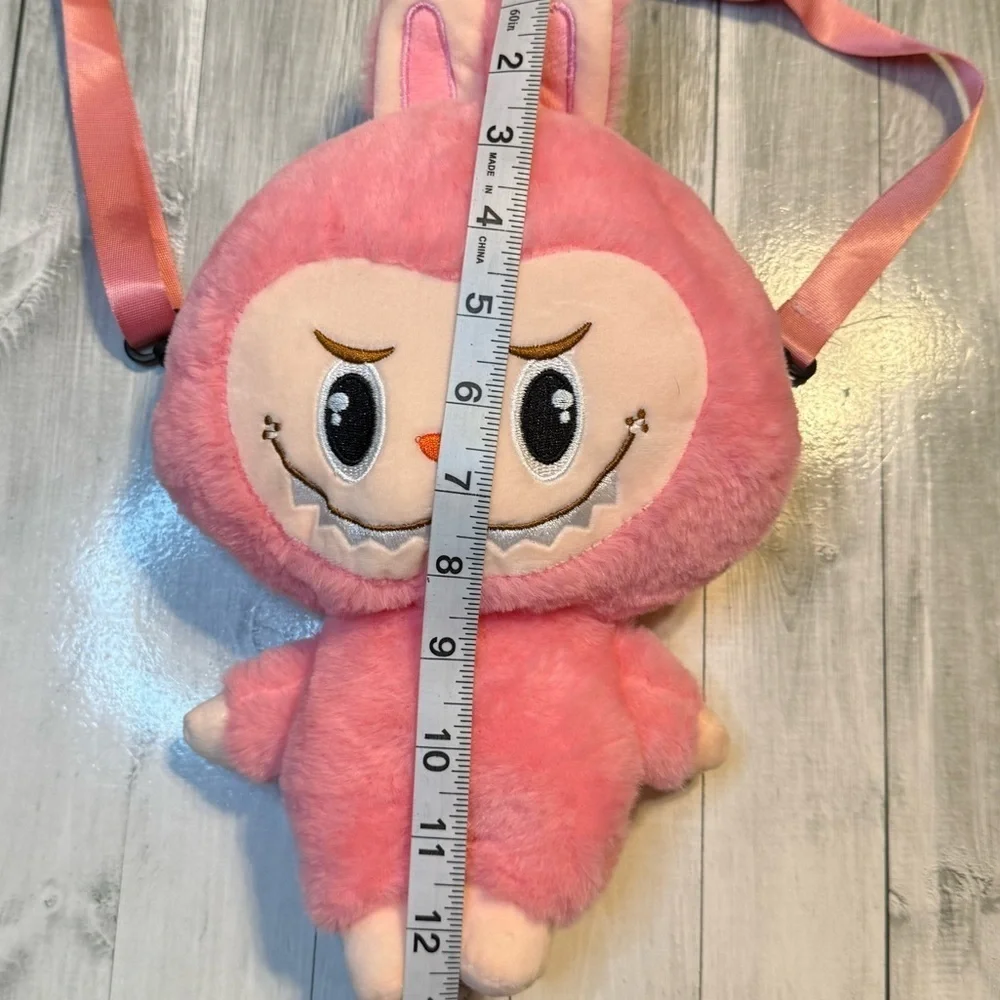 Plush Labubu Crossbody Bag Pink purse accessory